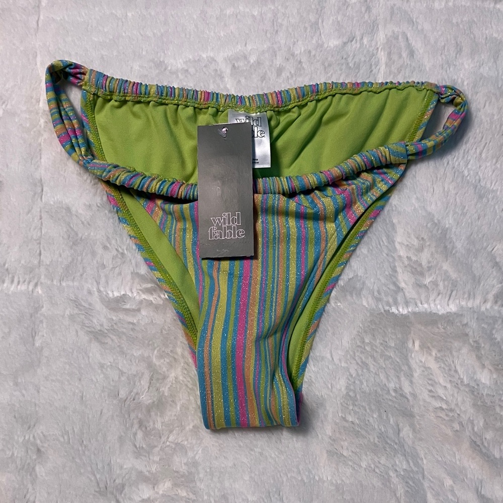 Wild Fable Multicolor Striped Bikini Bottom